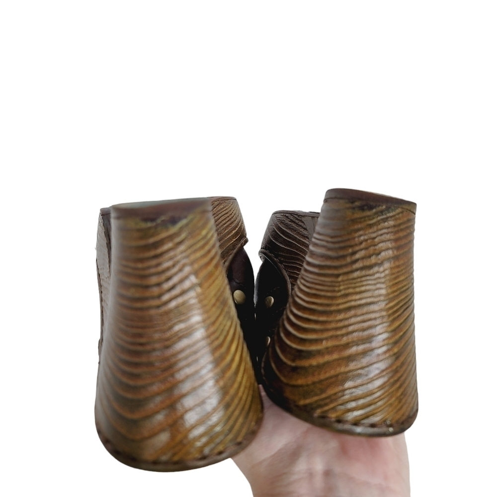 Born Marney Brown Sand Leather Studded Clogs - Picture 9 of 10